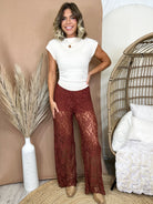 Enchanted Evening Lace Pants By Blakeley-150 PANTS-BLAKELEY-Heathered Boho Boutique, Women's Fashion and Accessories in Palmetto, FL