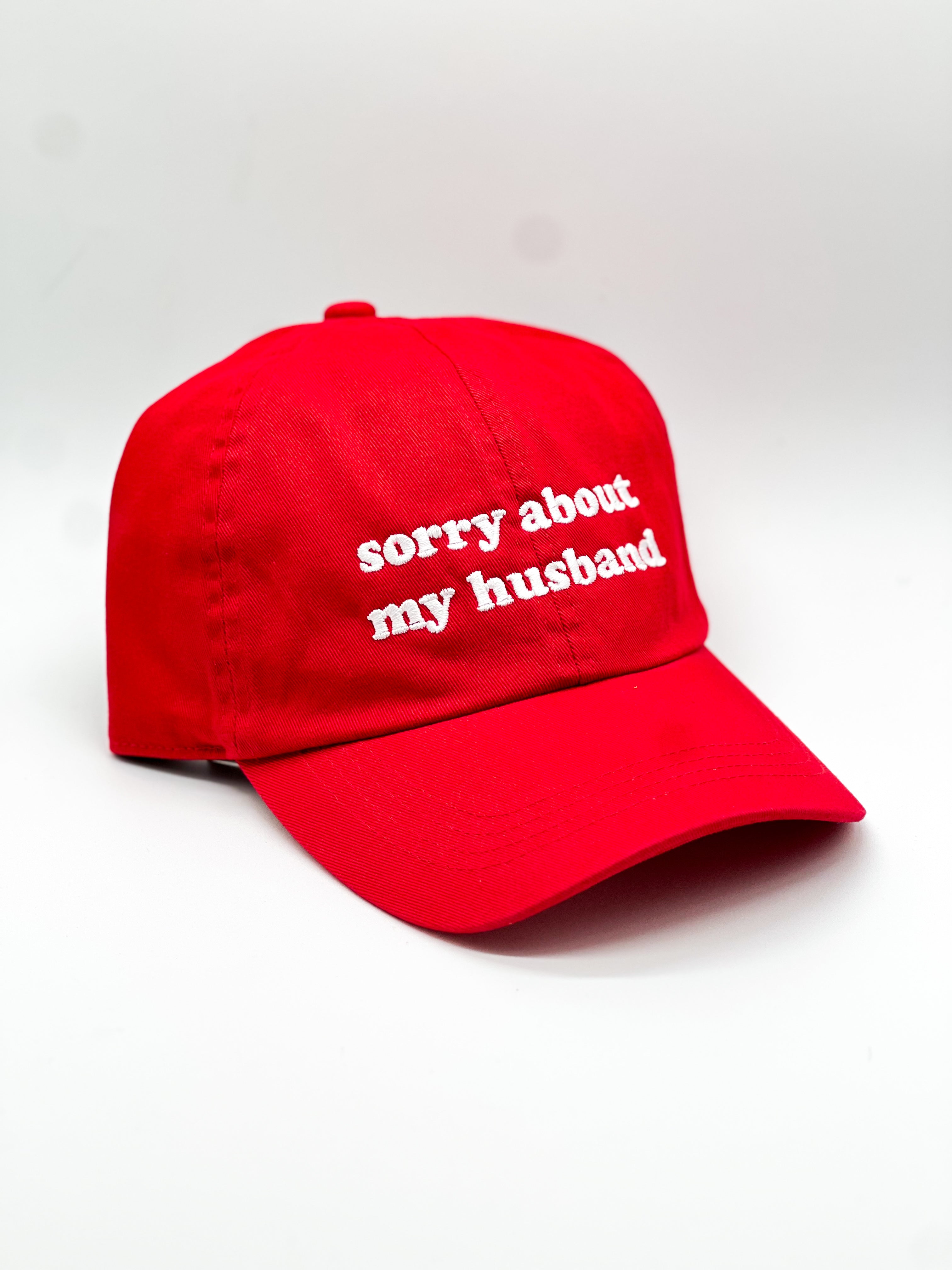 "Sorry About MY Husband" Cap-330 Headwear-Joia Trading-Heathered Boho Boutique, Women's Fashion and Accessories in Palmetto, FL