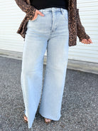 Moment of Truth Palazzo Jeans by Risen-190 JEANS-Risen Jeans-Heathered Boho Boutique, Women's Fashion and Accessories in Palmetto, FL