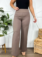 Out of the Office Pants- Dark Mocha-150 PANTS-DEAR SCARLETT-Heathered Boho Boutique, Women's Fashion and Accessories in Palmetto, FL