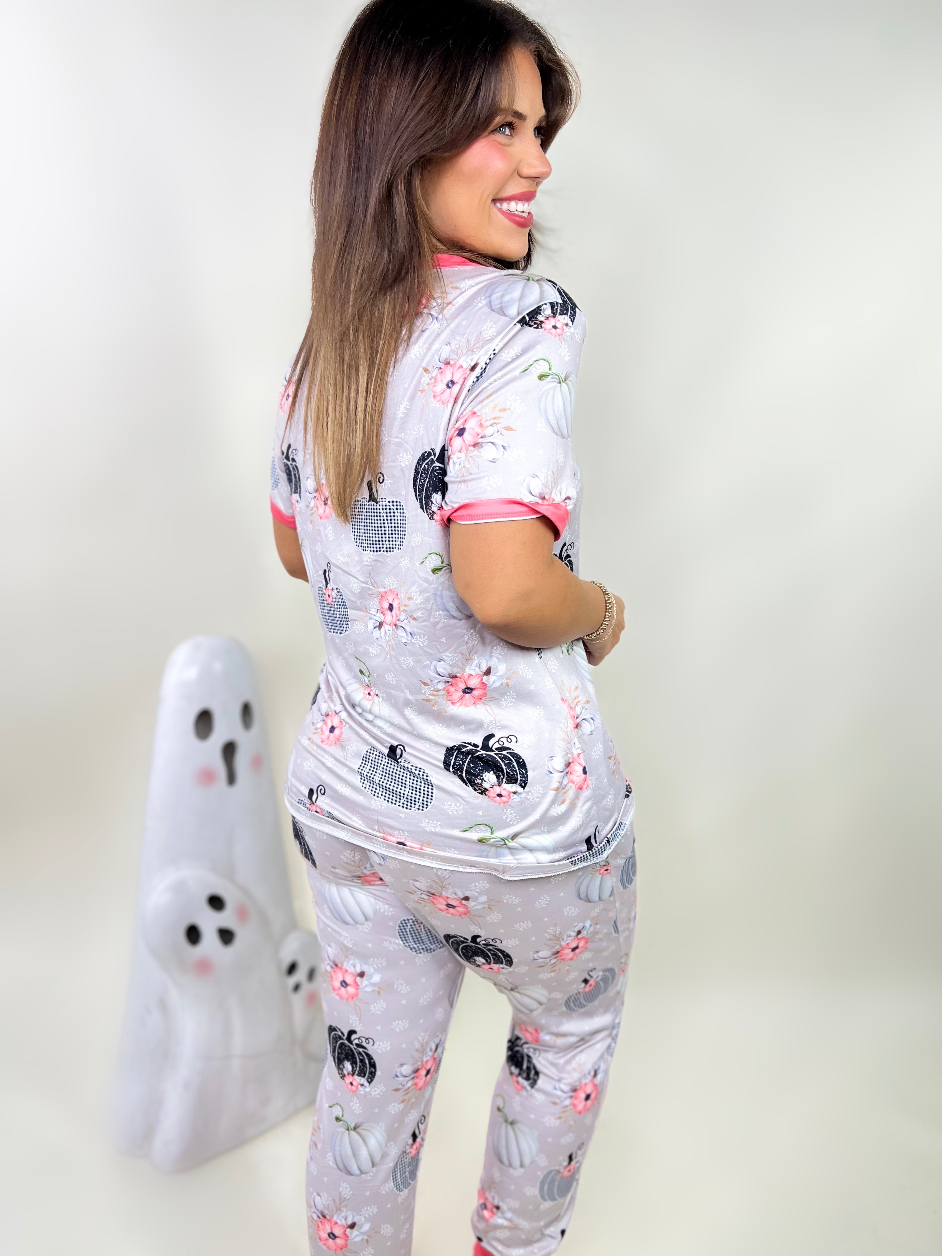 Woodland Halloween PJ Set-240 Activewear/Sets-Shirley & Stone-Heathered Boho Boutique, Women's Fashion and Accessories in Palmetto, FL