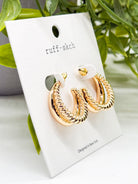 Double Hoop Earring-310 Jewelry-Rough Sketch-Heathered Boho Boutique, Women's Fashion and Accessories in Palmetto, FL