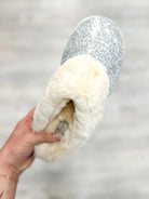 Silver Simply the Best Felt Slippers-350 Shoes-Simply Southern-Heathered Boho Boutique, Women's Fashion and Accessories in Palmetto, FL