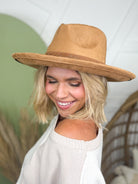 Embroidered Flower Strap Fedora Hat-330 Headwear-Fame Accessories-Heathered Boho Boutique, Women's Fashion and Accessories in Palmetto, FL