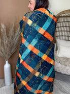 Golden Hour Plaid Blanket-340 OTHER ACCESSORIES-ALIBABA-Heathered Boho Boutique, Women's Fashion and Accessories in Palmetto, FL