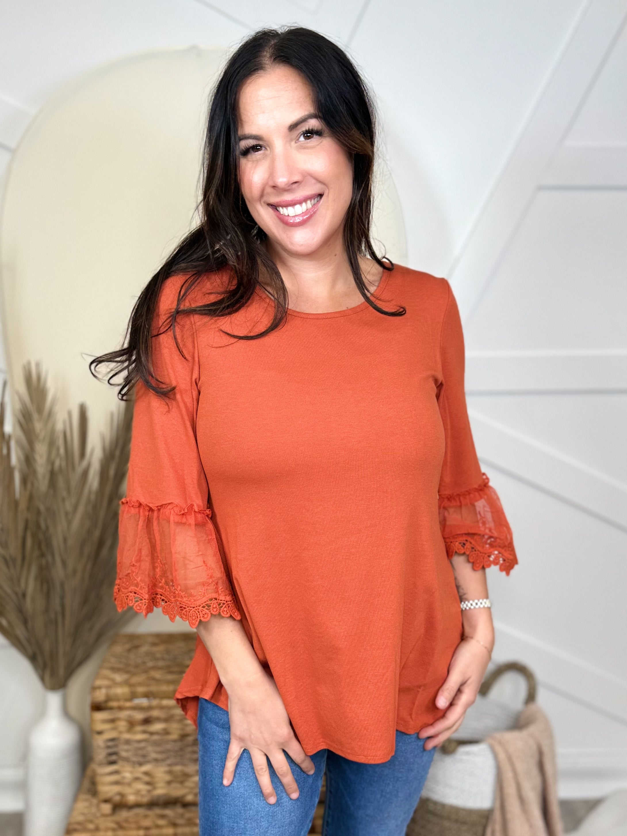 Beauty Boho Top-120 Long Sleeve Tops-Origami Apparel-Heathered Boho Boutique, Women's Fashion and Accessories in Palmetto, FL