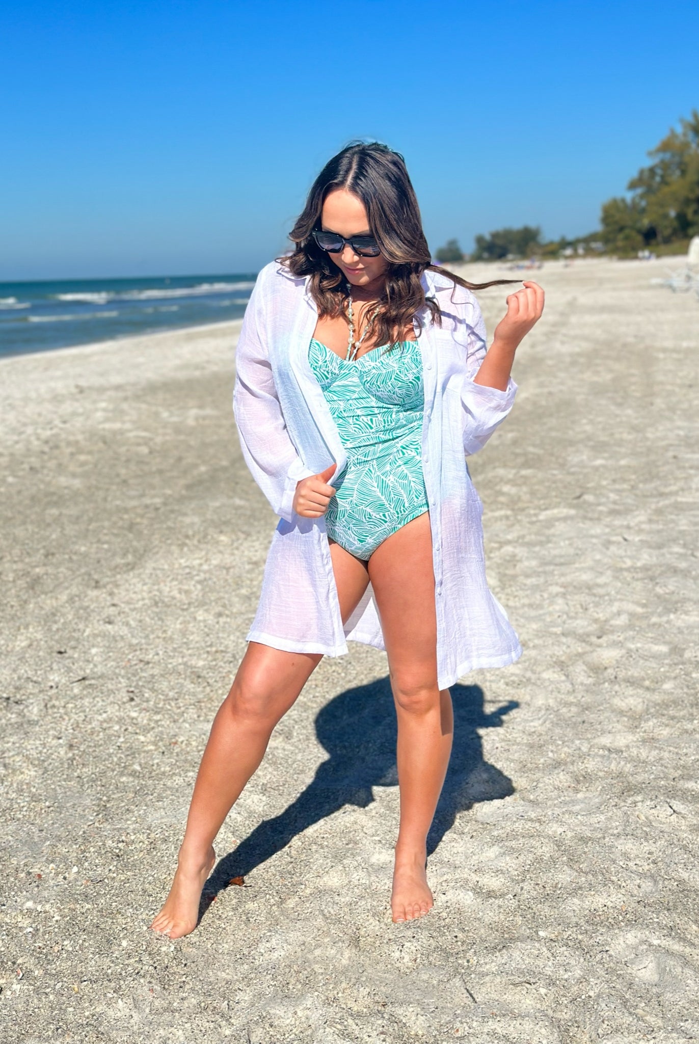 Jungle Oasis One Piece Swimsuit-300 Swimwear-Southern Grace-Heathered Boho Boutique, Women's Fashion and Accessories in Palmetto, FL