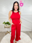 Race You Jumpsuit-230 Dresses/Jumpsuits/Rompers-Entro-Heathered Boho Boutique, Women's Fashion and Accessories in Palmetto, FL