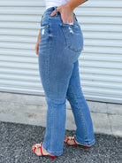 Moving Forward Tummy Control Straight Leg Jeans by Risen-190 JEANS-Risen Jeans-Heathered Boho Boutique, Women's Fashion and Accessories in Palmetto, FL