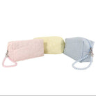 Solid Color Quilted Fabric Makeup Pouch-340 Other Accessories-TAPA fashion-Heathered Boho Boutique, Women's Fashion and Accessories in Palmetto, FL