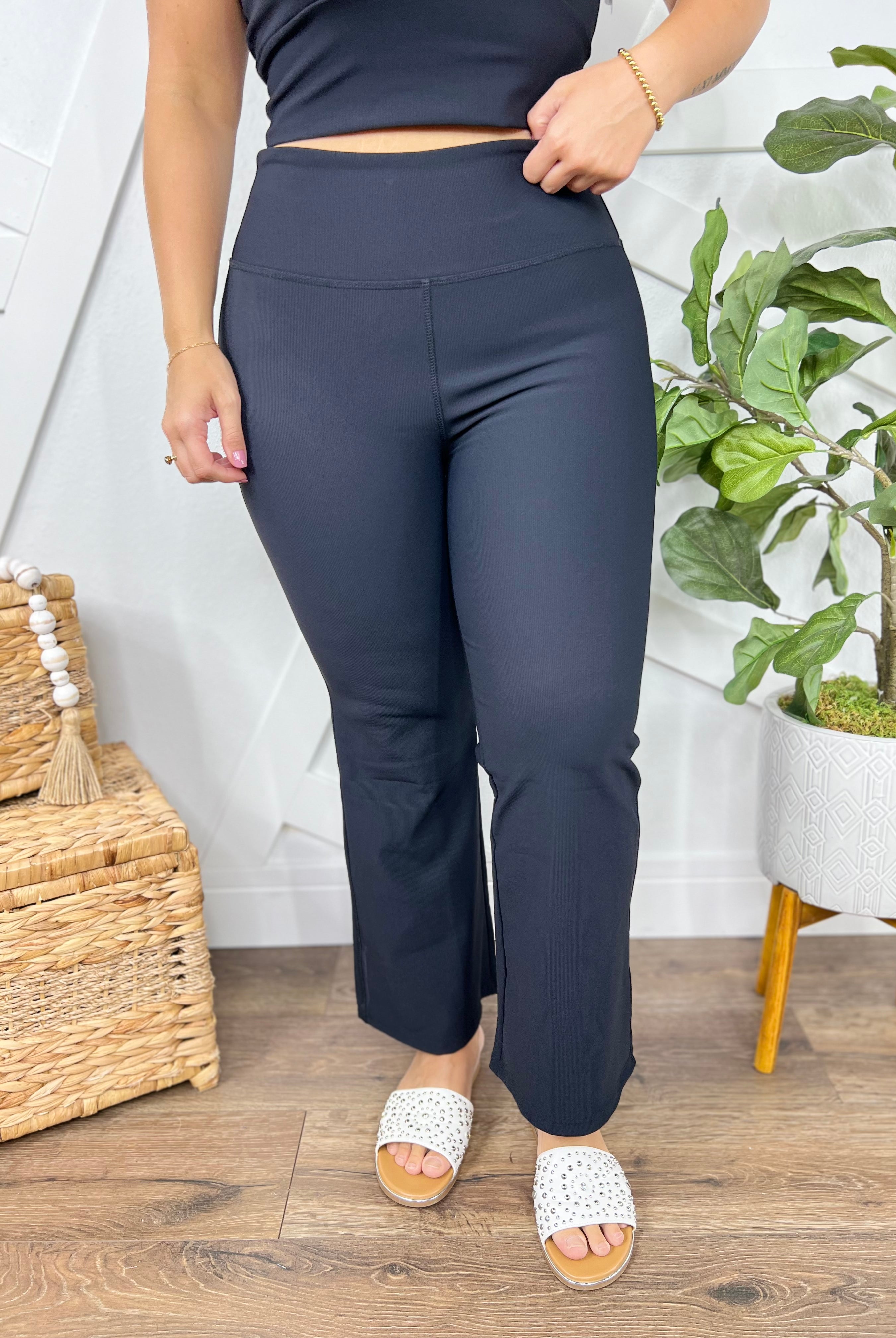 Back In Action Flare Pants-150 PANTS-White Birch-Heathered Boho Boutique, Women's Fashion and Accessories in Palmetto, FL