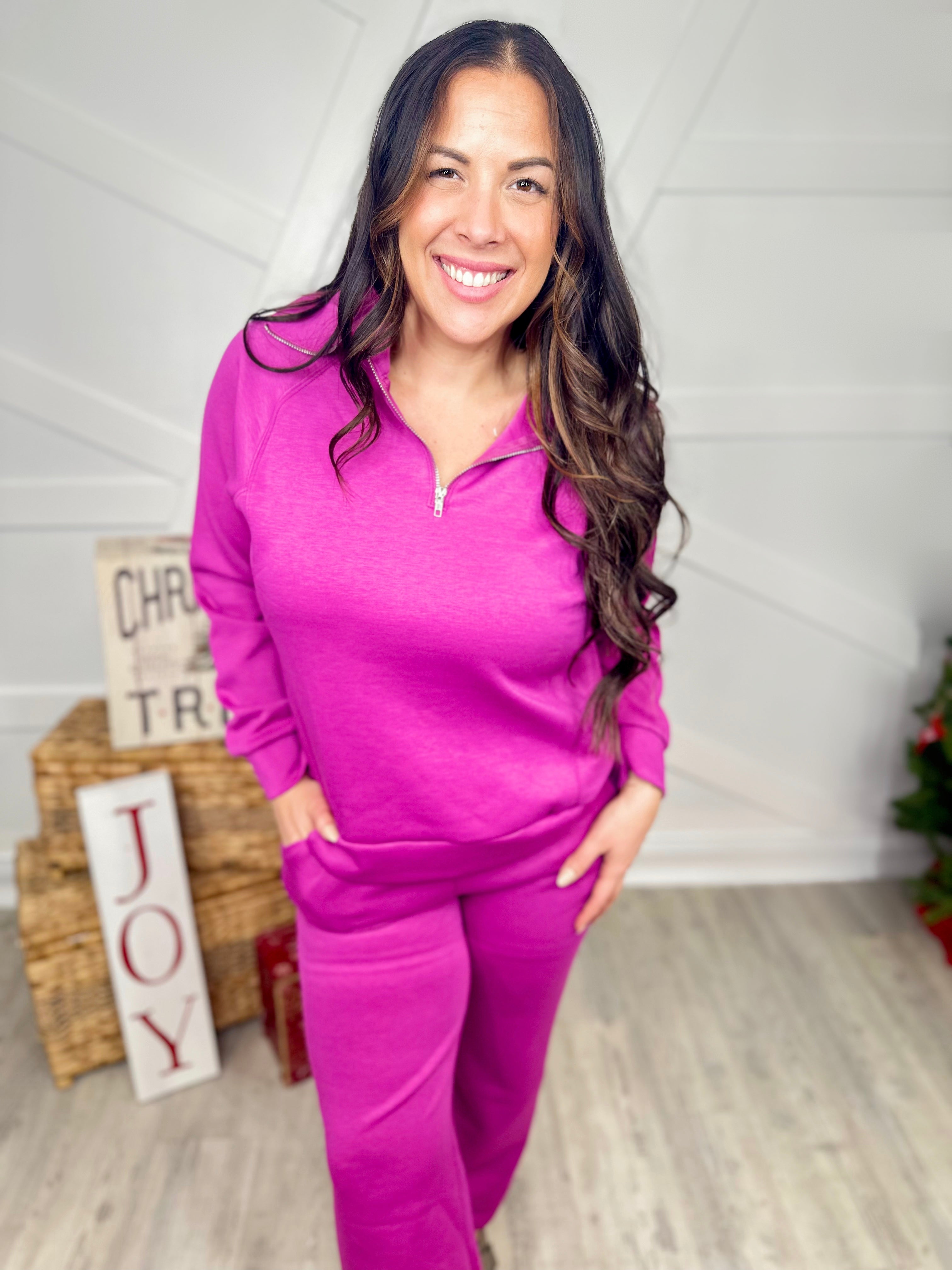 Day Trip Joggers - Magenta-150 PANTS-DEAR SCARLETT-Heathered Boho Boutique, Women's Fashion and Accessories in Palmetto, FL