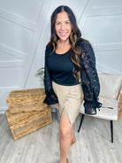 Well Connected Skort-170 Skort/ Skirt-White Birch-Heathered Boho Boutique, Women's Fashion and Accessories in Palmetto, FL