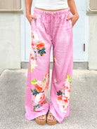 Wildflower Wash Wide Leg Pants-150 PANTS-ODDI-Heathered Boho Boutique, Women's Fashion and Accessories in Palmetto, FL