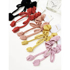 Soft Textured Flower Detailed Scrunchie Set-340 Other Accessories-Love and Repeat-Heathered Boho Boutique, Women's Fashion and Accessories in Palmetto, FL