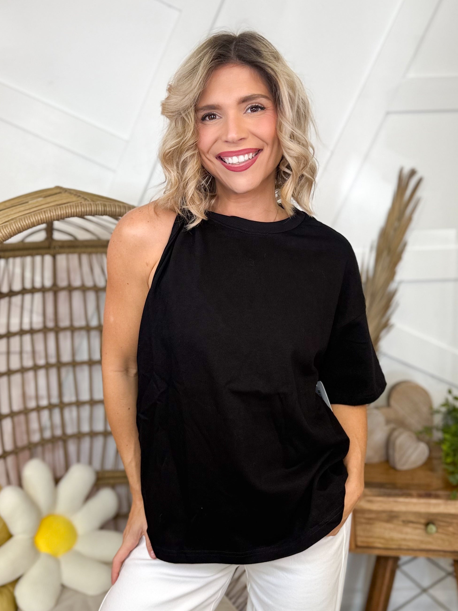 Drama Queen Top-110 SHORT SLEEVE TOP-Beige Botany-Heathered Boho Boutique, Women's Fashion and Accessories in Palmetto, FL