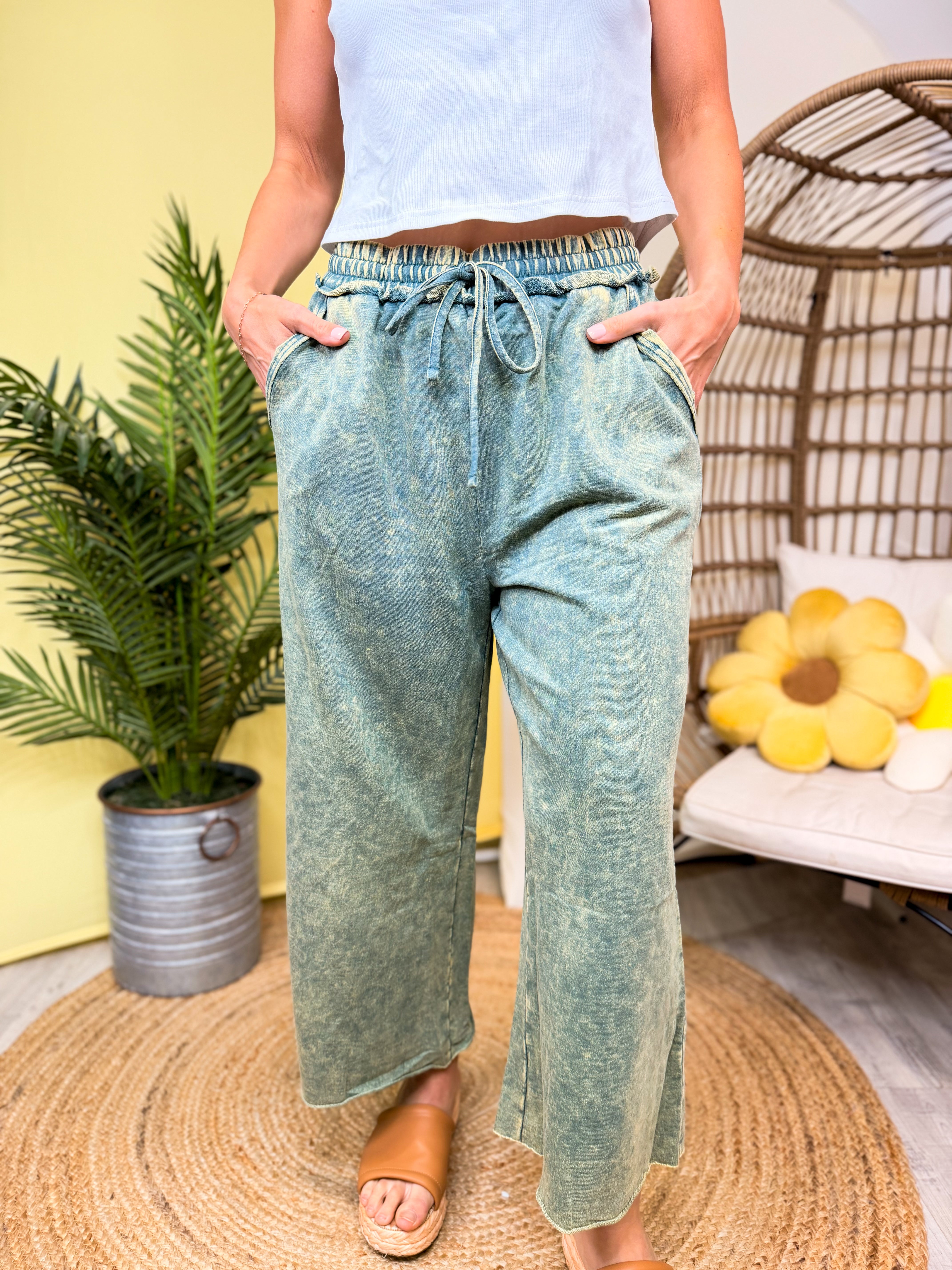 Drifted Off Pants-150 PANTS-ZENANA-Heathered Boho Boutique, Women's Fashion and Accessories in Palmetto, FL