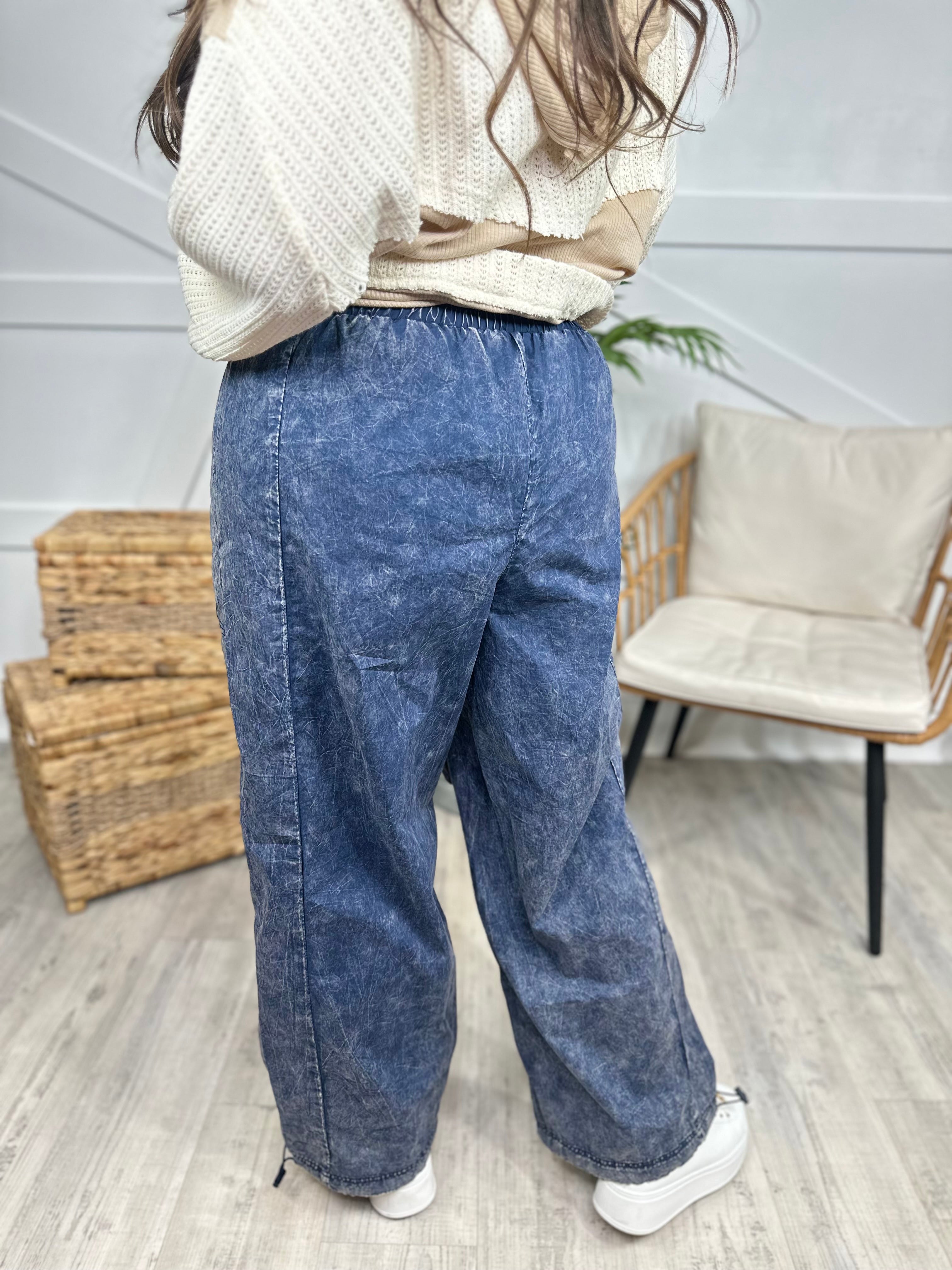 Fly Away Parachute Pants-150 PANTS-Very J-Heathered Boho Boutique, Women's Fashion and Accessories in Palmetto, FL