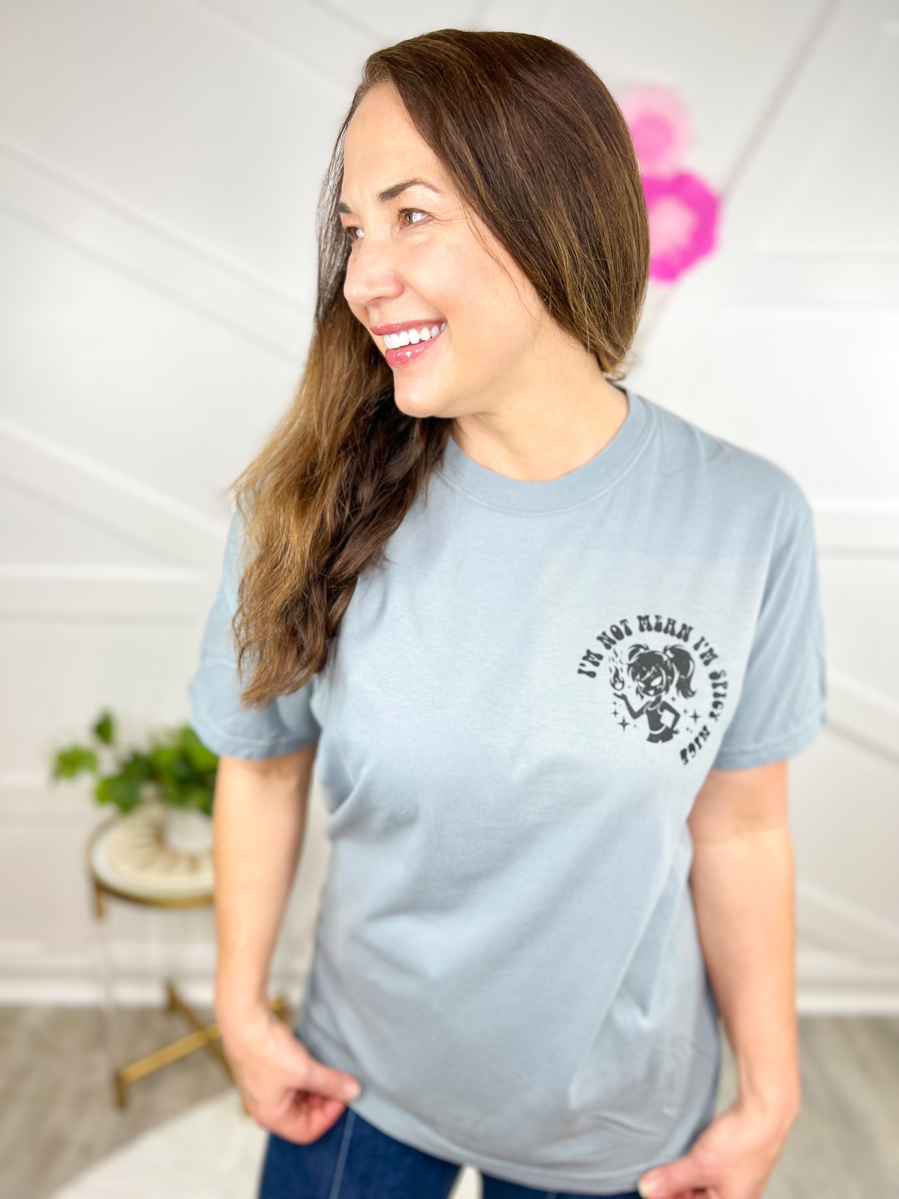 Spicy Nice Graphic Tee-130 Graphic Tees-Heathered Boho-Heathered Boho Boutique, Women's Fashion and Accessories in Palmetto, FL