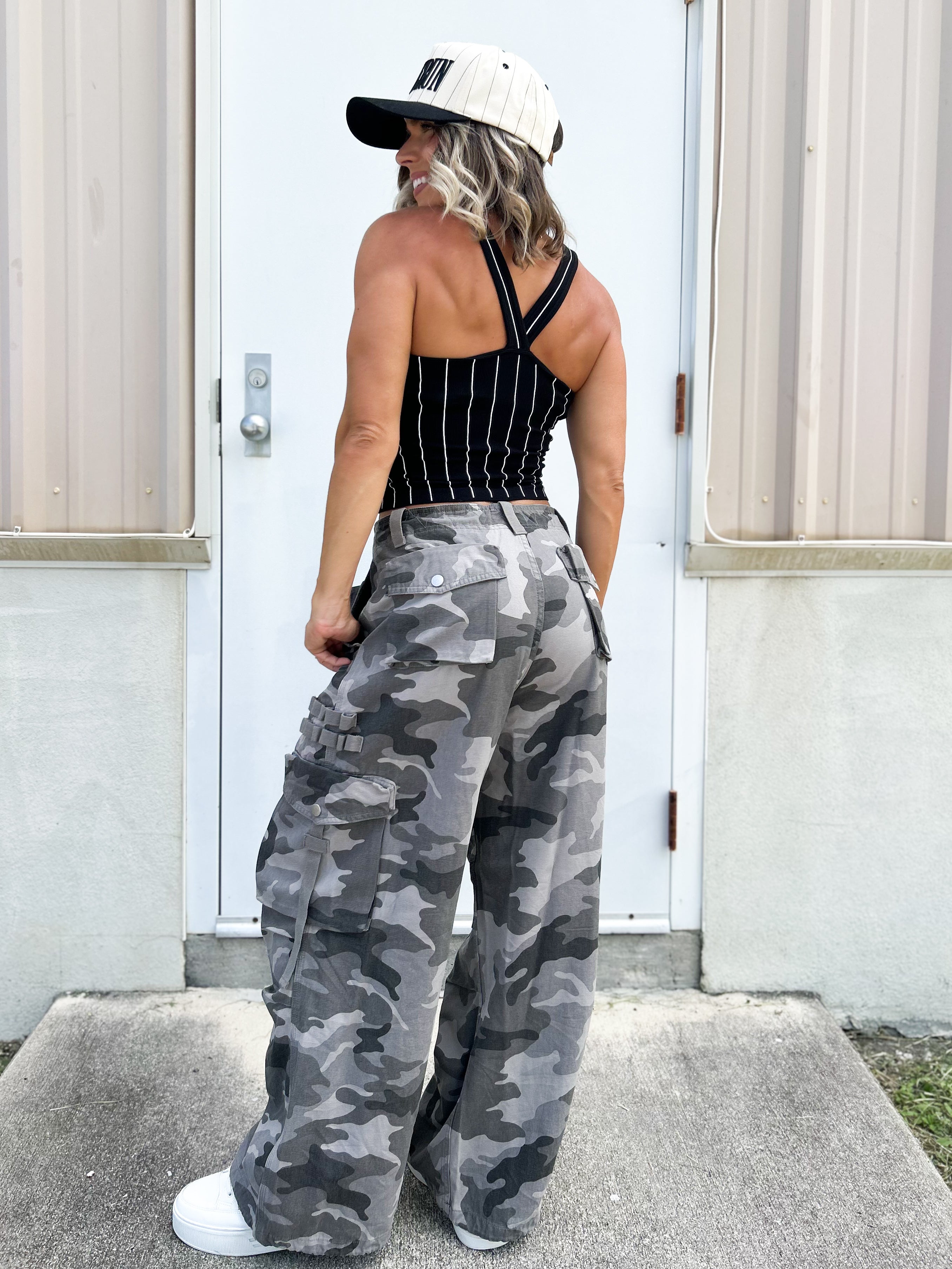 Striped Back Smoothing V-Neck Brami-100 TANK/CROP TOPS-Pebby Forevee-Heathered Boho Boutique, Women's Fashion and Accessories in Palmetto, FL