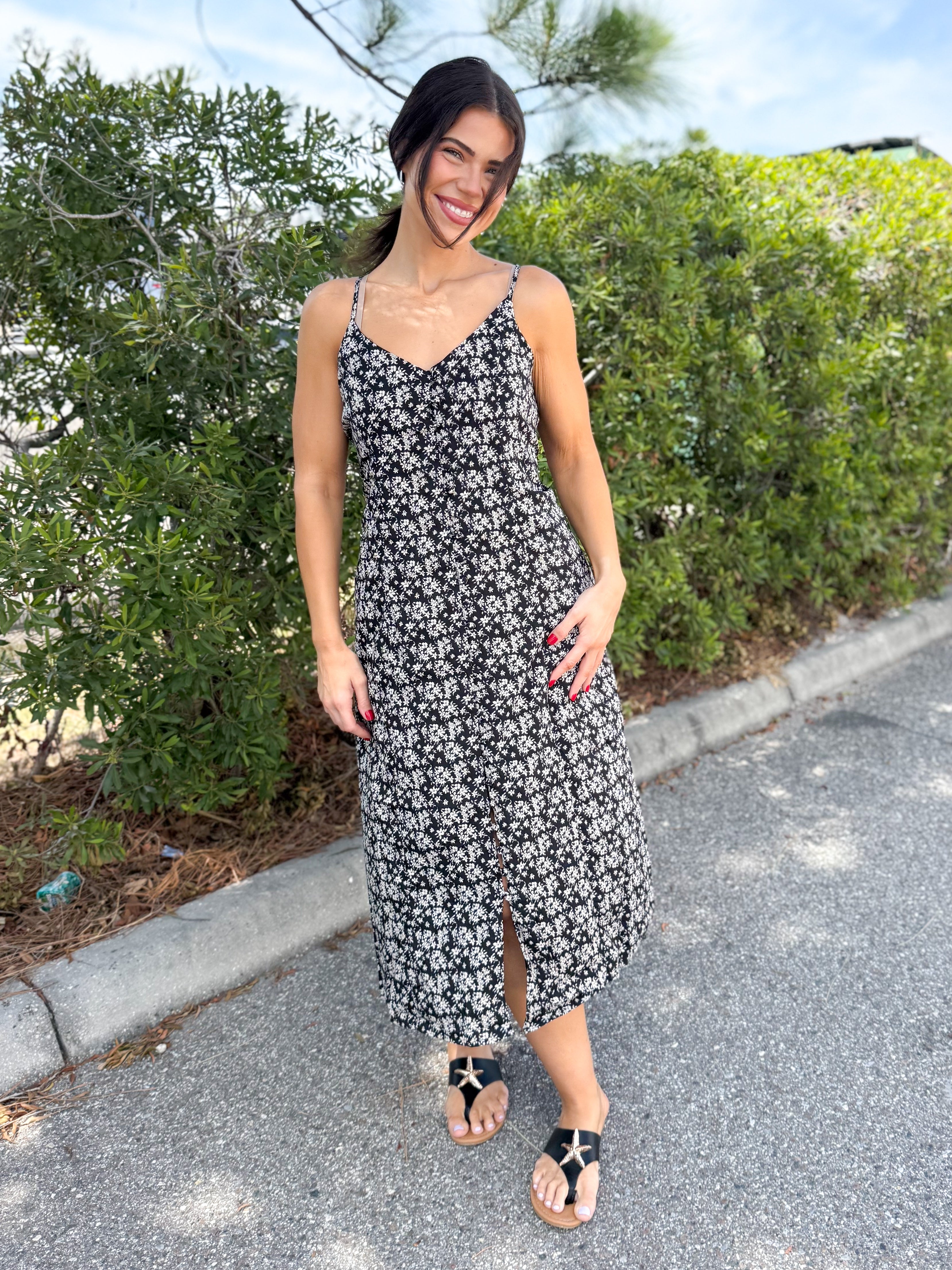 Golden Hour Button Maxi Dress-230 DRESSES/JUMPSUITS/ROMPERS-JADE BY JANE-Heathered Boho Boutique, Women's Fashion and Accessories in Palmetto, FL