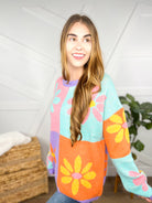 Fancy Flora Sweater-400 Takeover/Pre-Order-Easel-Heathered Boho Boutique, Women's Fashion and Accessories in Palmetto, FL