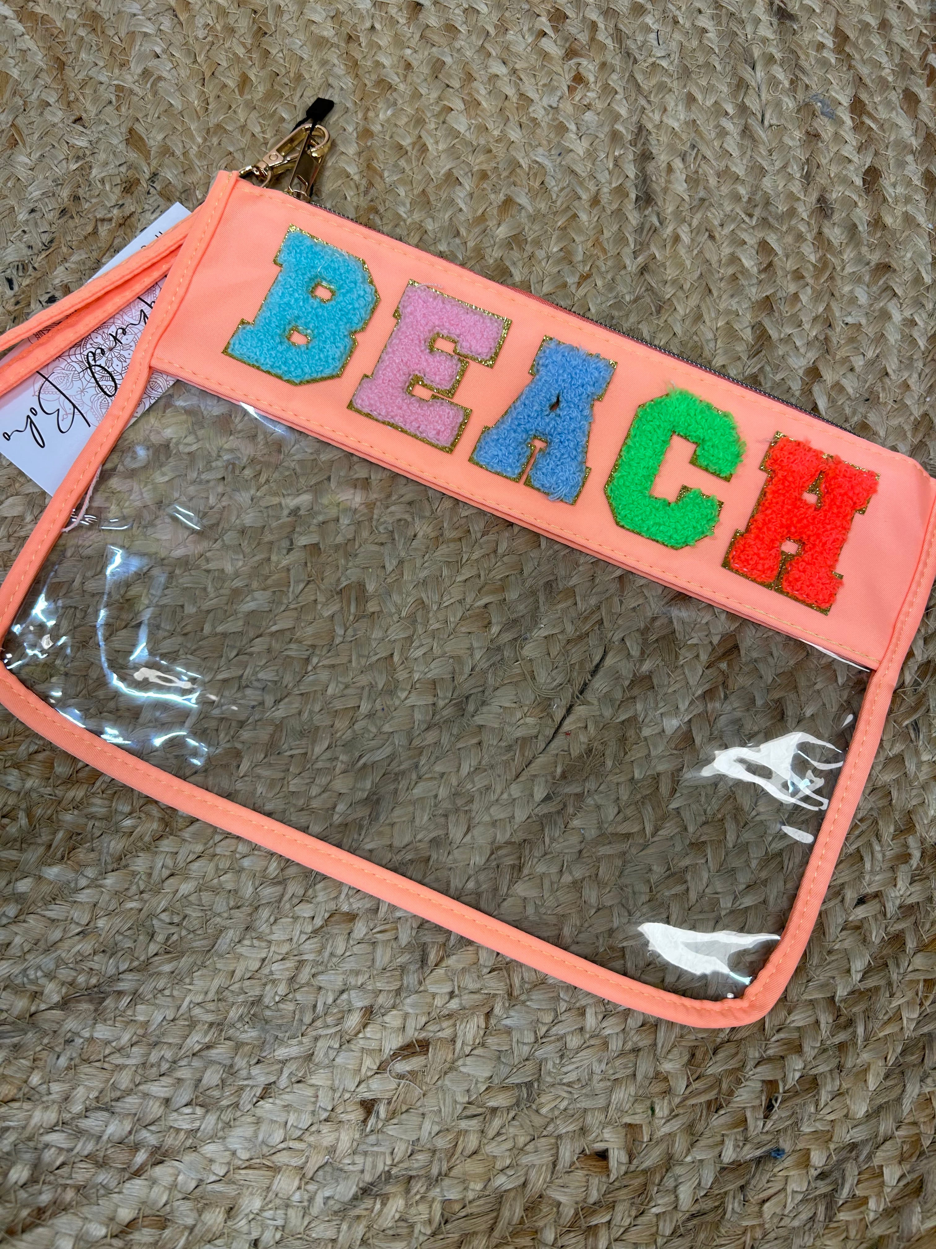 Restock: BEACH Cosmetic Bag-320 Bags-Heathered Boho-Heathered Boho Boutique, Women's Fashion and Accessories in Palmetto, FL