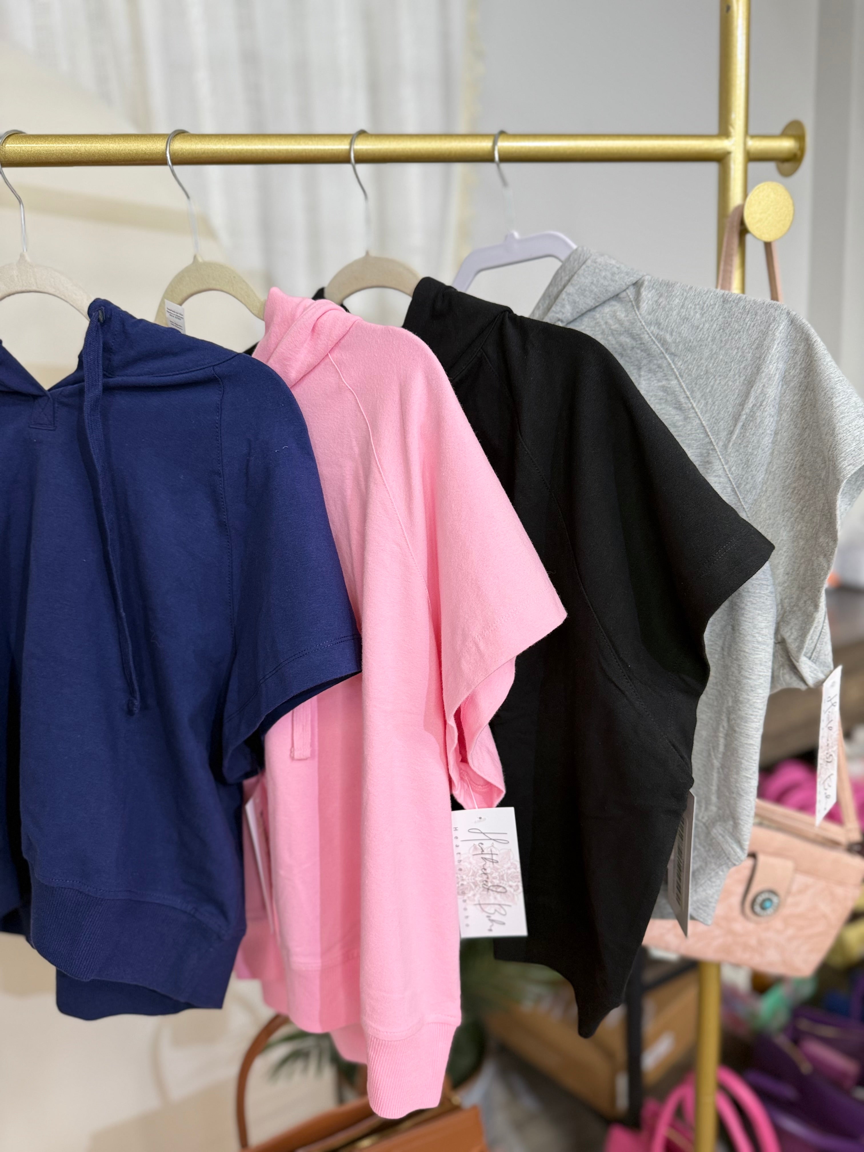 Restock: Freestyle Cropped Hoodie-210 Hoodies-Rae Mode-Heathered Boho Boutique, Women's Fashion and Accessories in Palmetto, FL