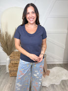 Posh Top-110 SHORT SLEEVE TOP-Sew In Love-Heathered Boho Boutique, Women's Fashion and Accessories in Palmetto, FL