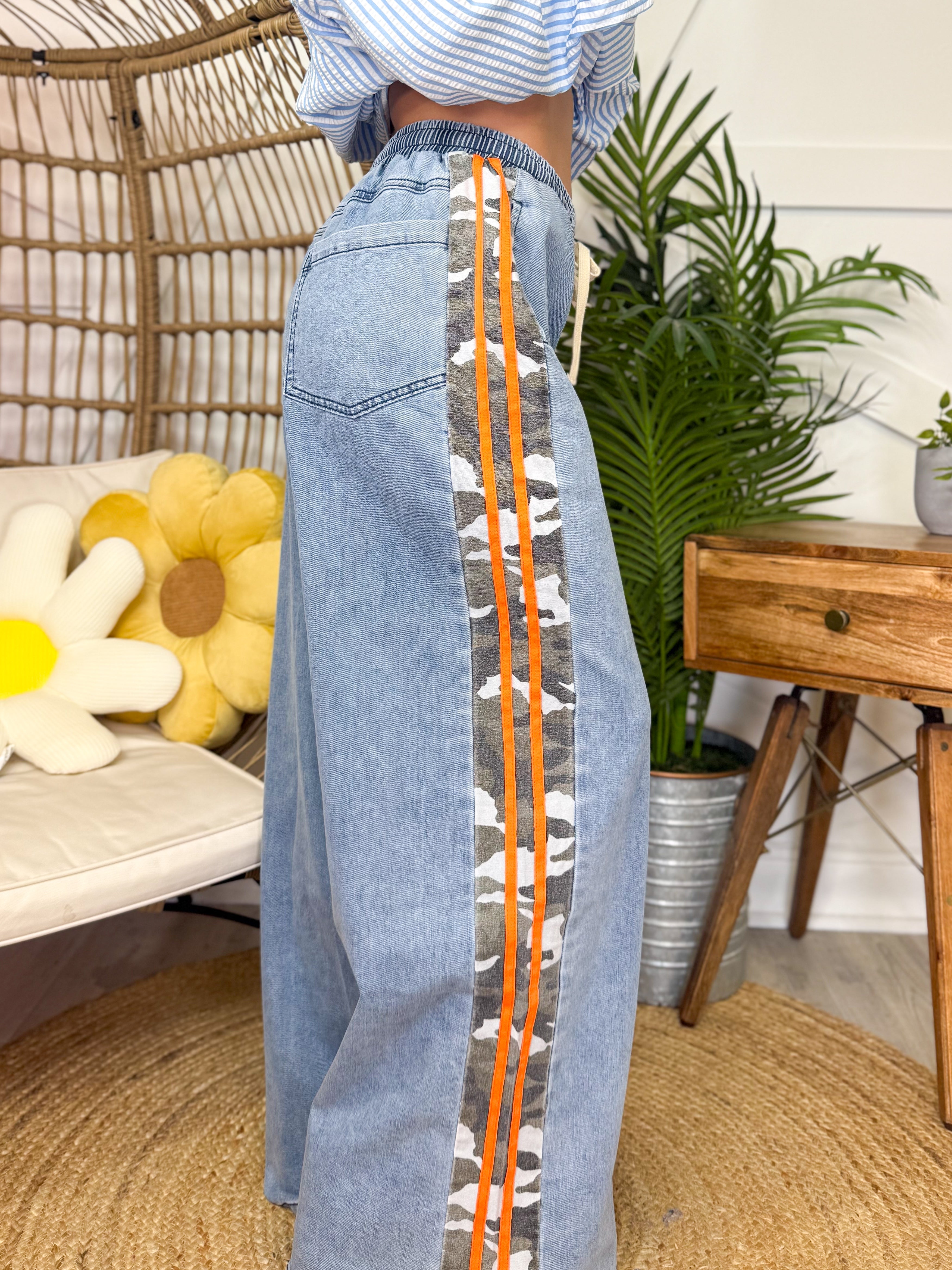 Disguised Wide Leg Pants-190 JEANS-JADE BY JANE-Heathered Boho Boutique, Women's Fashion and Accessories in Palmetto, FL