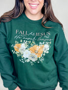 Fall for Jesus Graphic Sweatshirt-125 Sweater-Heathered Boho-Heathered Boho Boutique, Women's Fashion and Accessories in Palmetto, FL