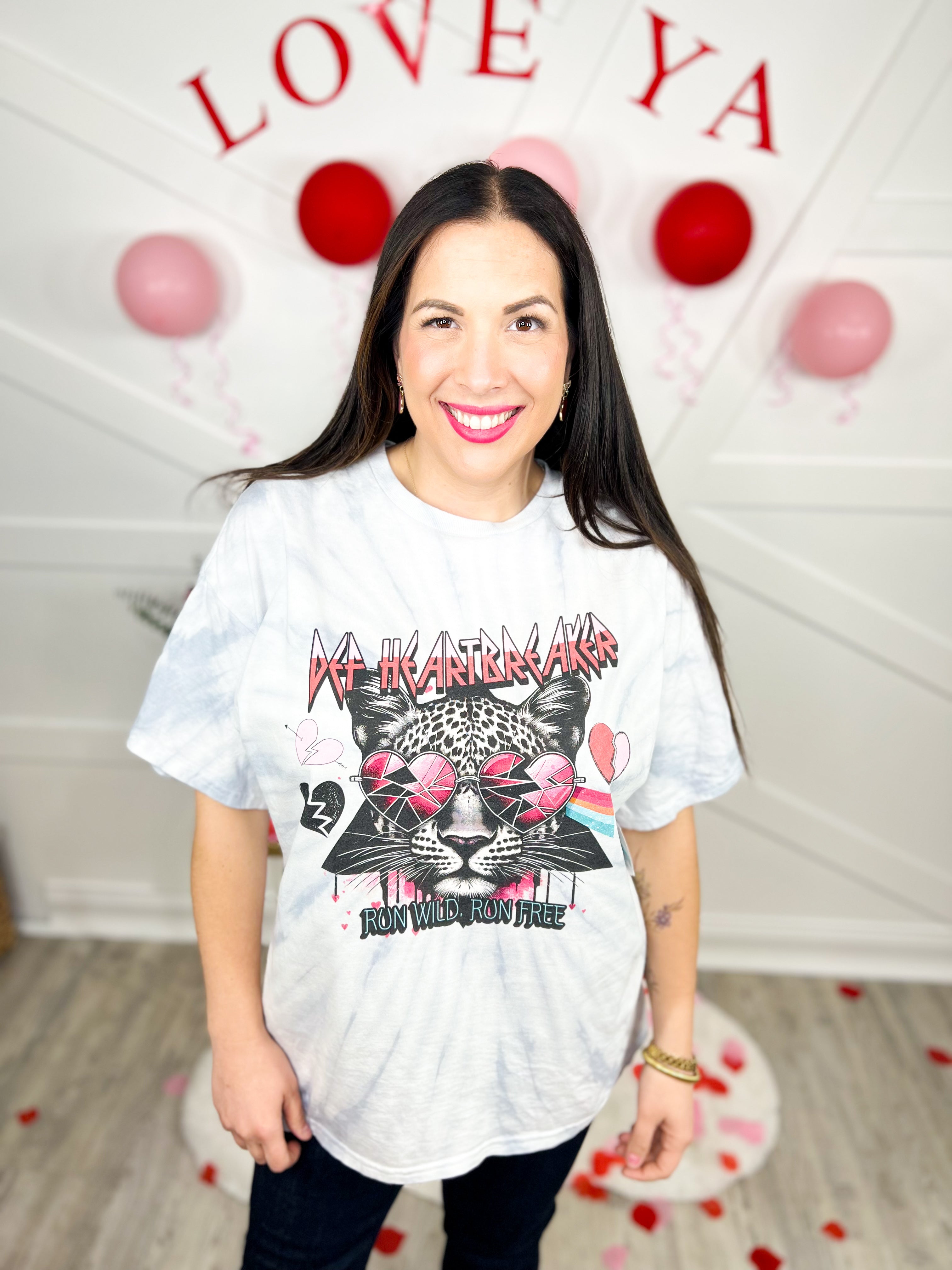 Def Heartbreaker Graphic Tee-130 Graphic Tees-Heathered Boho-Heathered Boho Boutique, Women's Fashion and Accessories in Palmetto, FL