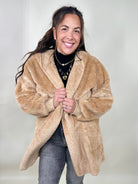 Old Money Faux Fur Jacket-200 Jackets/Shackets-White Birch-Heathered Boho Boutique, Women's Fashion and Accessories in Palmetto, FL