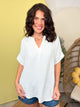 Luna Line Blouse-110 SHORT SLEEVE TOP-ZENANA-Heathered Boho Boutique, Women's Fashion and Accessories in Palmetto, FL