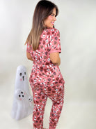 Pumpkin Spice Halloween PJ Set-240 Activewear/Sets-Shirley & Stone-Heathered Boho Boutique, Women's Fashion and Accessories in Palmetto, FL