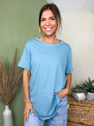 Better Than Your Boyfriend's Tee-110 SHORT SLEEVE TOP-ZENANA-Heathered Boho Boutique, Women's Fashion and Accessories in Palmetto, FL