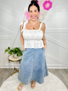 Big Ideas Denim Skirt-170 Skort/ Skirt-Polagram-Heathered Boho Boutique, Women's Fashion and Accessories in Palmetto, FL