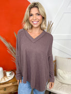 First Chill Top-120 LONG SLEEVE TOPS-Heimish-Heathered Boho Boutique, Women's Fashion and Accessories in Palmetto, FL