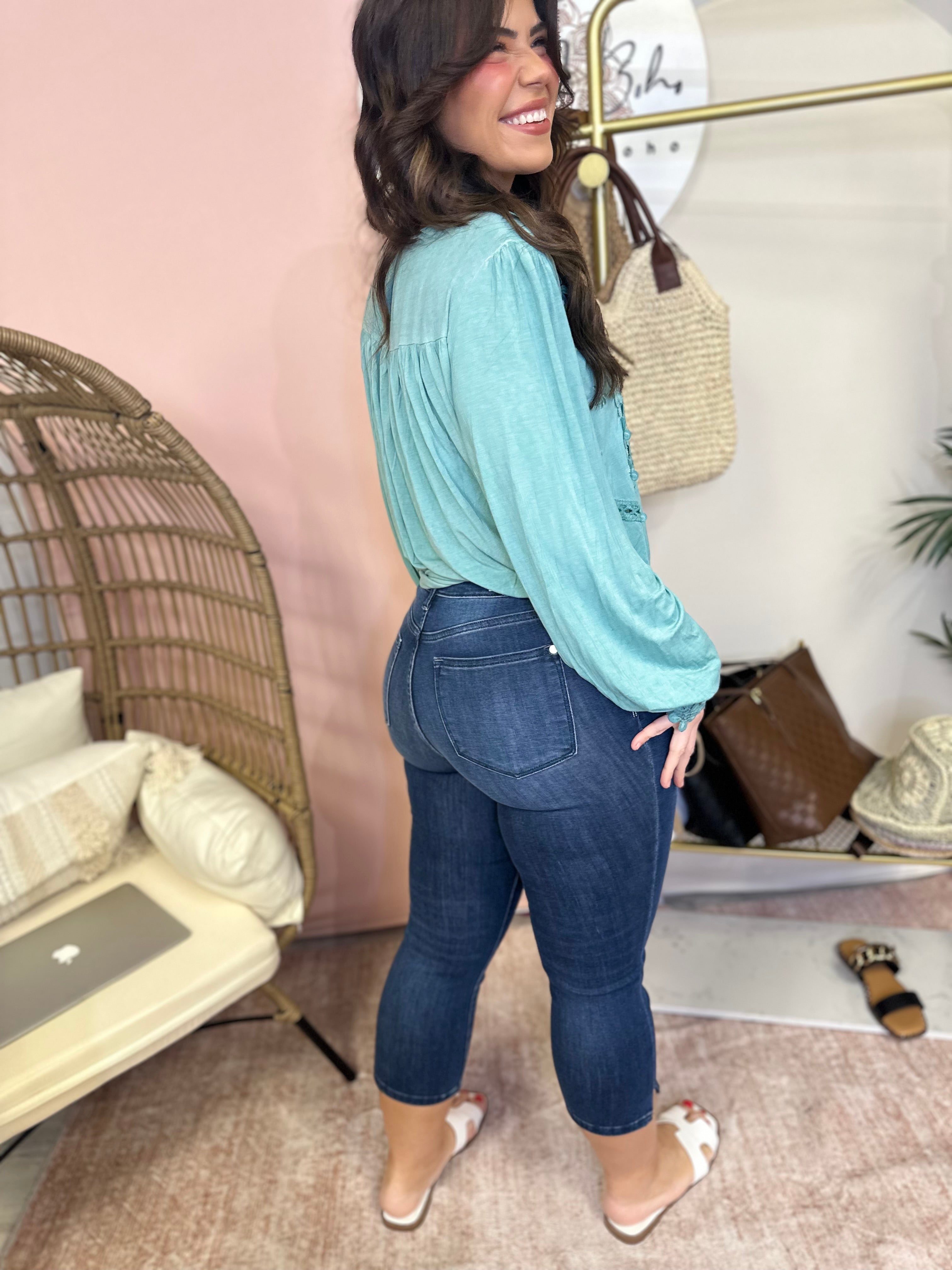 Transform Yourself Capri by Judy Blue-190 Jeans-Judy Blue-Heathered Boho Boutique, Women's Fashion and Accessories in Palmetto, FL