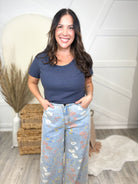 Posh Top-110 SHORT SLEEVE TOP-Sew In Love-Heathered Boho Boutique, Women's Fashion and Accessories in Palmetto, FL