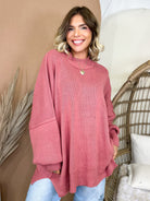 On Your Mind Pullover-120 LONG SLEEVE TOPS-ZENANA-Heathered Boho Boutique, Women's Fashion and Accessories in Palmetto, FL