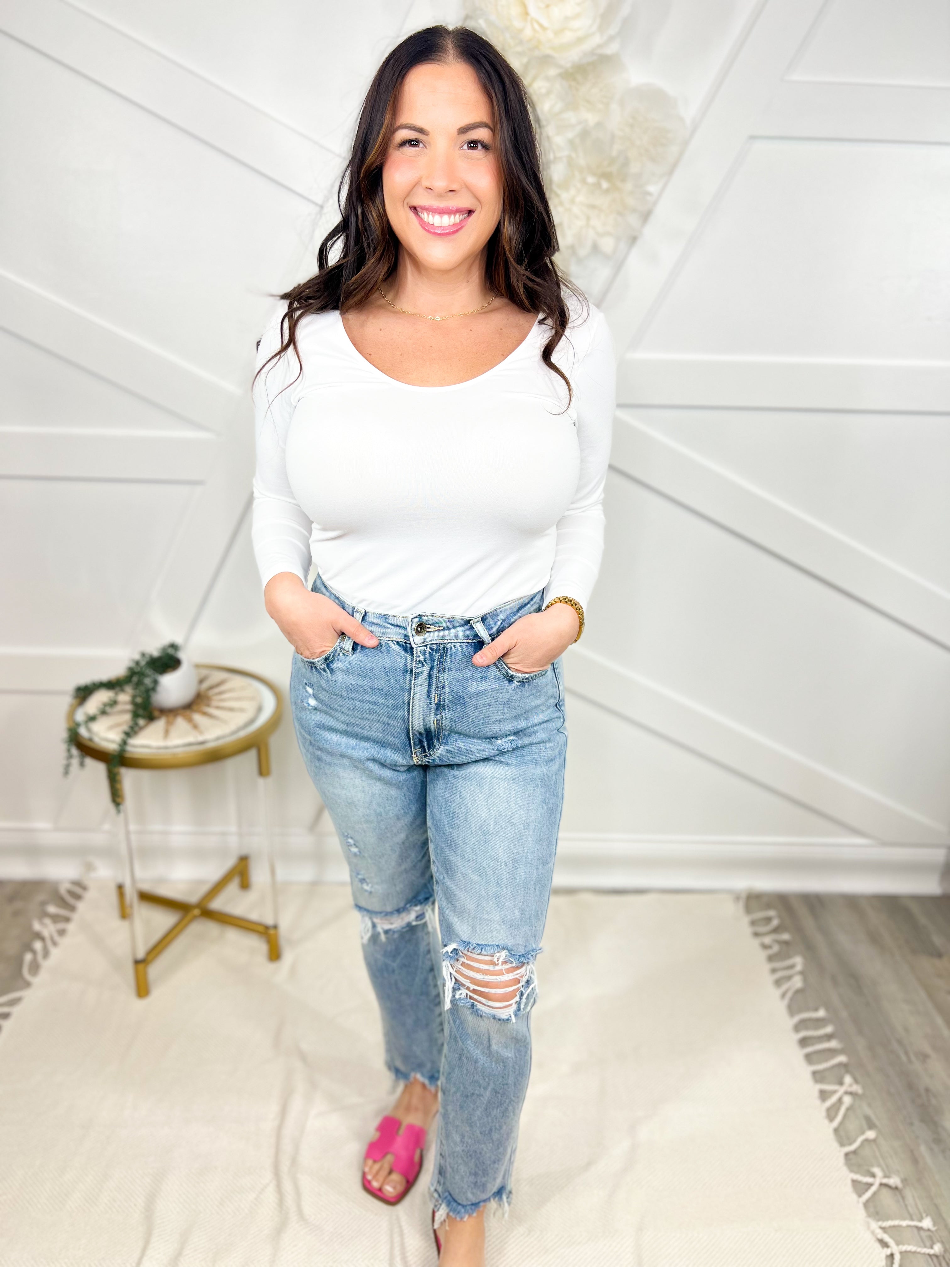 Something Special Straight Leg Jeans-190 Jeans-Saige-Heathered Boho Boutique, Women's Fashion and Accessories in Palmetto, FL