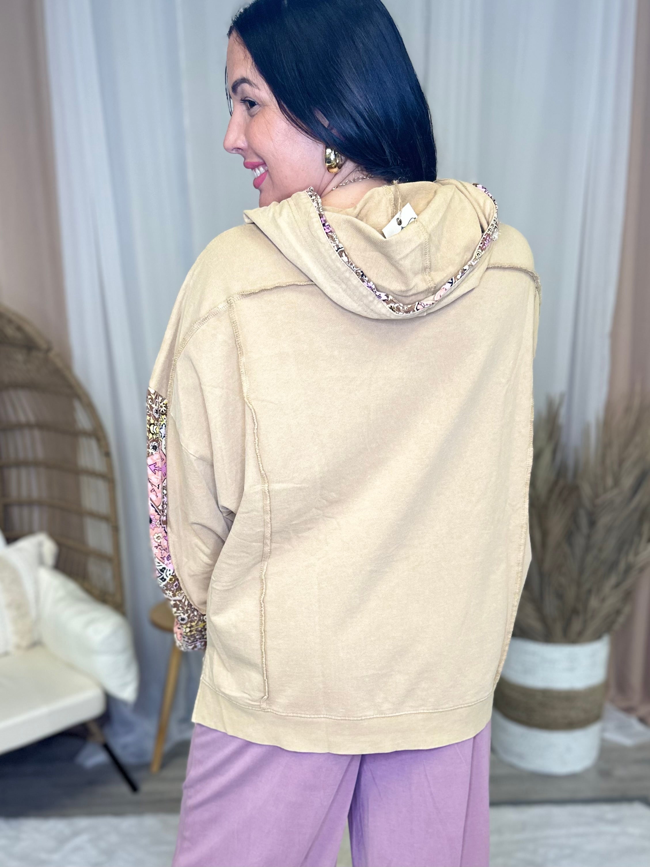 RESTOCK : Rhapsody Hoodie-210 Hoodies-Easel-Heathered Boho Boutique, Women's Fashion and Accessories in Palmetto, FL