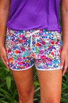 PREORDER : Fiesta Time Floral Everyday Shorts- White-400 Takeover/Pre-Order-Jess Lea-Heathered Boho Boutique, Women's Fashion and Accessories in Palmetto, FL