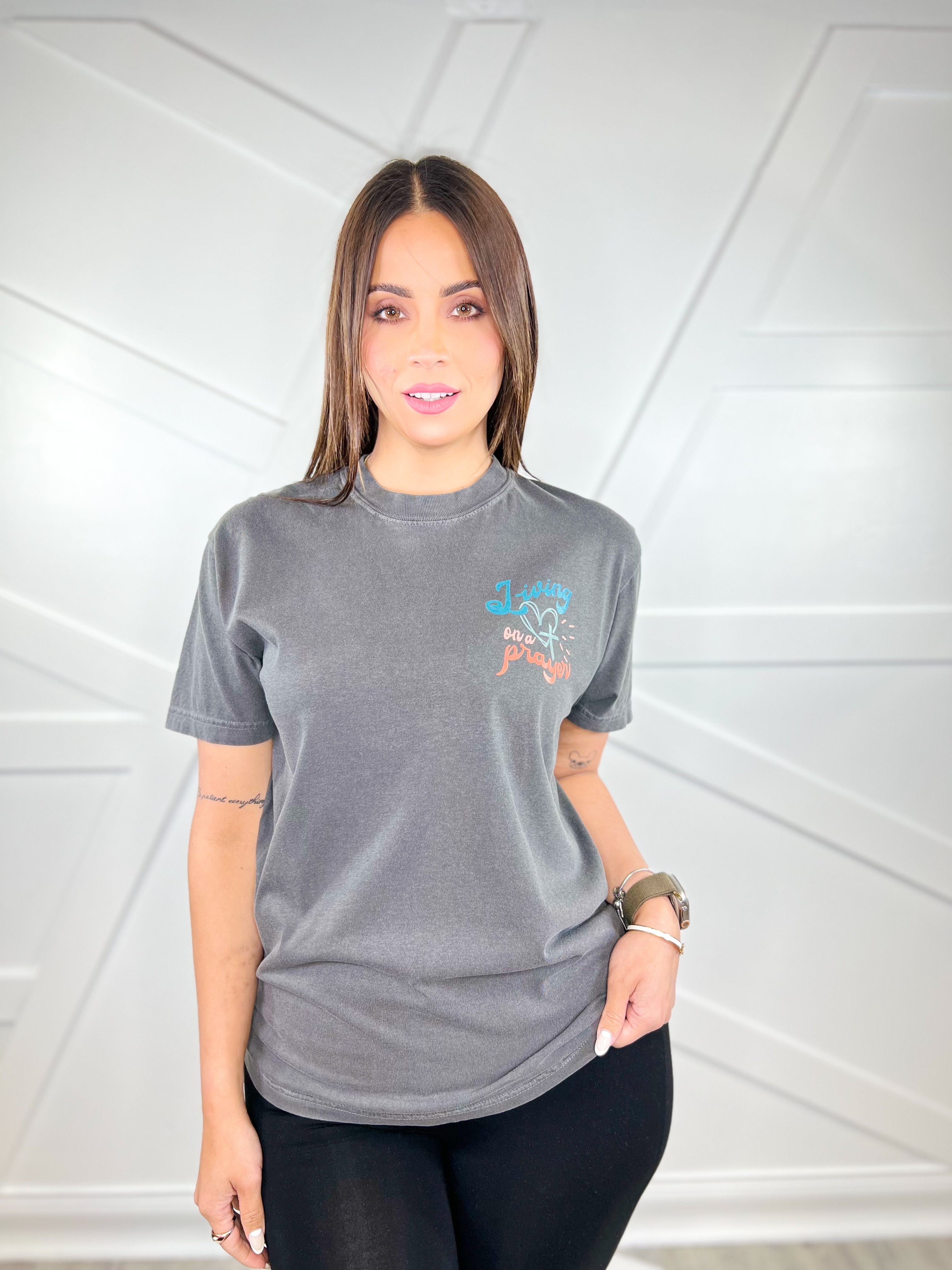 Serenity Prayer Graphic Tee-130 Graphic Tees-Heathered Boho-Heathered Boho Boutique, Women's Fashion and Accessories in Palmetto, FL