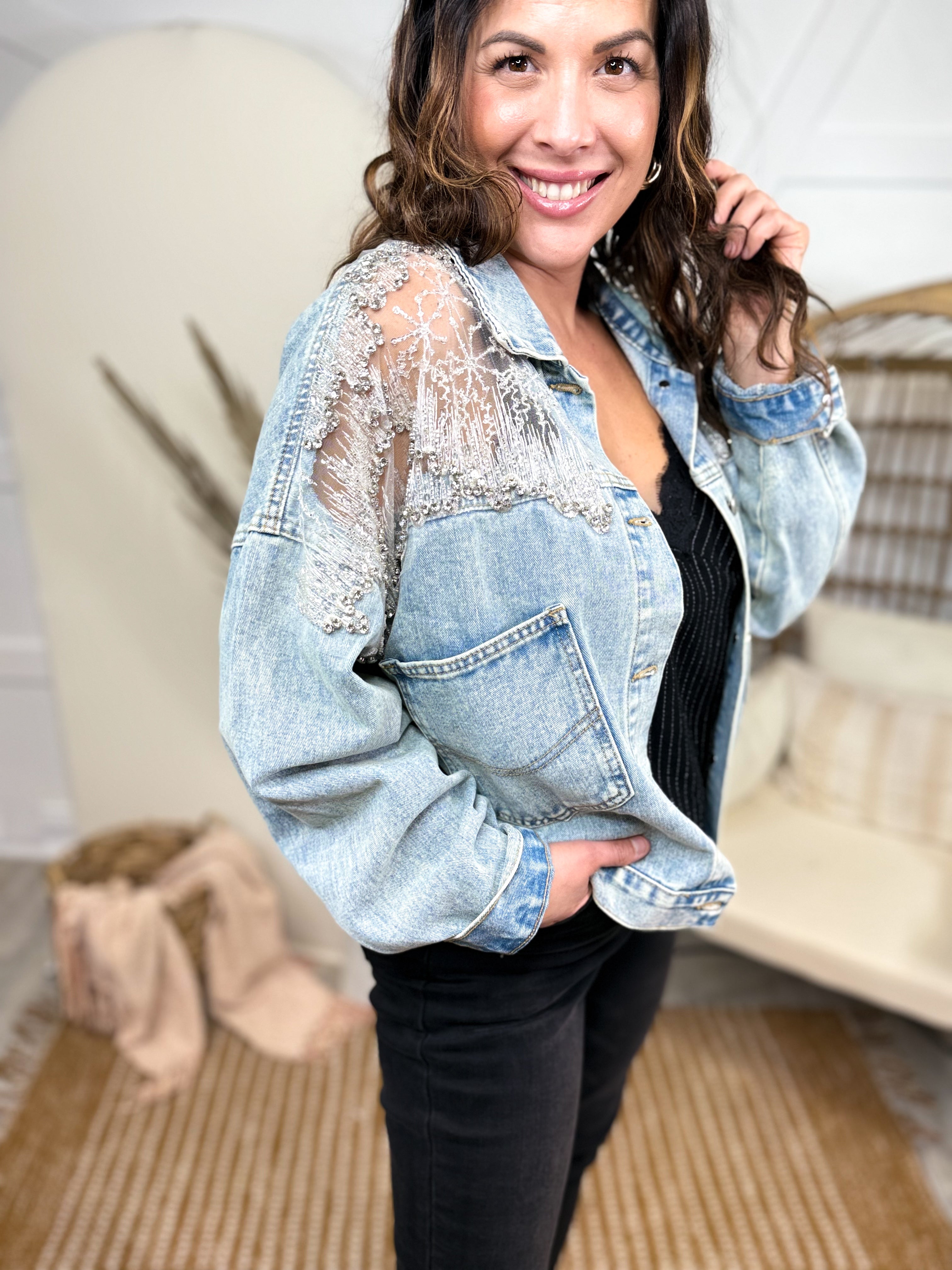 Restock: All the Glam Jacket-200 Jackets/Shackets-Davi & Dani-Heathered Boho Boutique, Women's Fashion and Accessories in Palmetto, FL