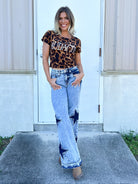 Starstruck Wide Leg Jeans By Saige-190 JEANS-SAIGE DENIM-Heathered Boho Boutique, Women's Fashion and Accessories in Palmetto, FL