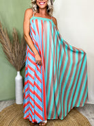 The Seaglass Sunset Maxi Dress-230 Dresses/Jumpsuits/Rompers-J.NNA-Heathered Boho Boutique, Women's Fashion and Accessories in Palmetto, FL
