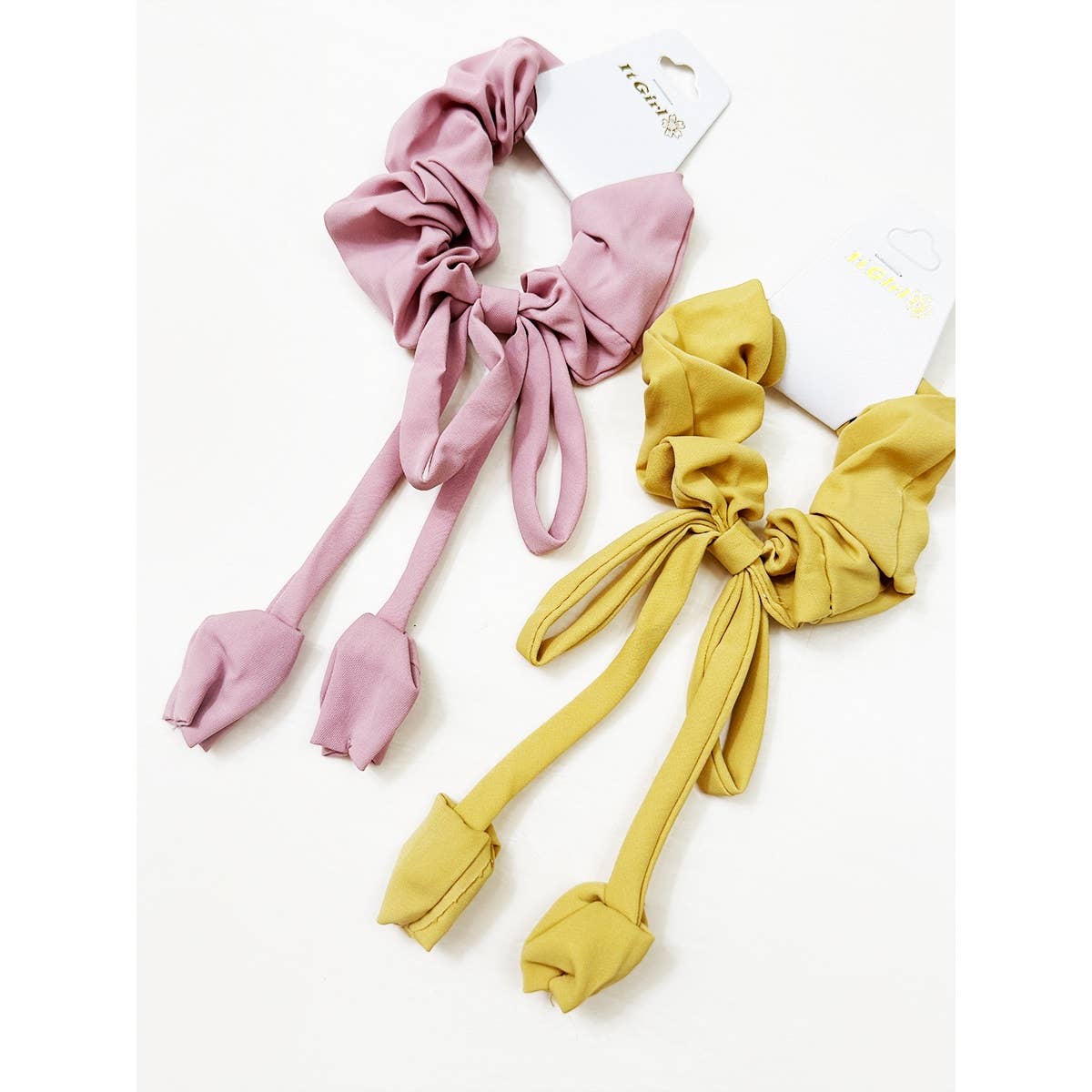 Soft Textured Flower Detailed Scrunchie Set-340 Other Accessories-Love and Repeat-Heathered Boho Boutique, Women's Fashion and Accessories in Palmetto, FL