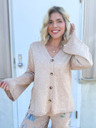 Doorbuster: Feeling Luxury Cardigan-220 Cardigans/ Kimonos-WHITE BIRCH-Heathered Boho Boutique, Women's Fashion and Accessories in Palmetto, FL